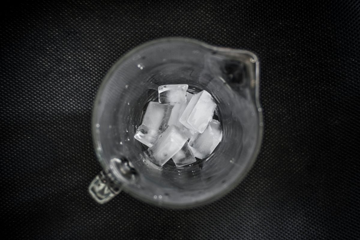 Jarra con hielo blanco casero